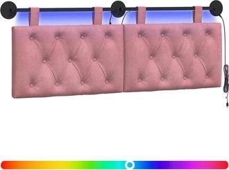 vidaXL Cabecero Colgante Rosa Terciopelo Vidaxl