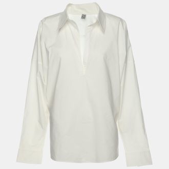 Toteme White Cotton Poplin Shirt