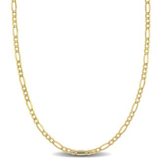 Amour 2.5mm Figaro Link Chain Necklace In 10K Yellow Gold, 22 In