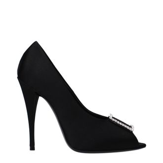 Saint Laurent D&eacute;collet&eacute; Franky Donna Schwarzer Satin