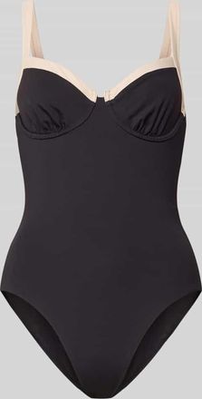 Marc O'Polo Badeanzug mit Kontraststreifen in Black, Gr&ouml;&szlig;e 75B