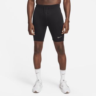 Nike Mens Fast Dri-FIT Brief-Lined Running 1/2-Length Tights in Black | FN3371-010