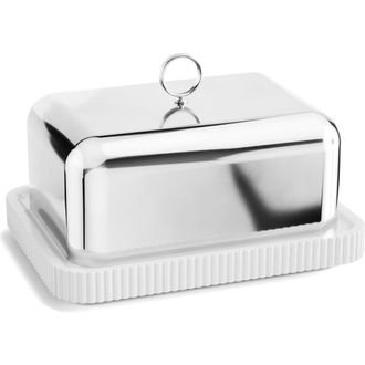 Georg Jensen Bernadotte Butter Dish in Stainless Steel at Nordstrom