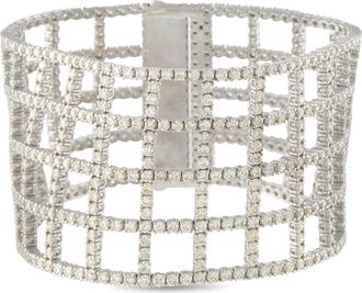Luxury Bazaar 18K White Gold 23.44ct Fancy Yellow Diamond Bracelet MF04-070626