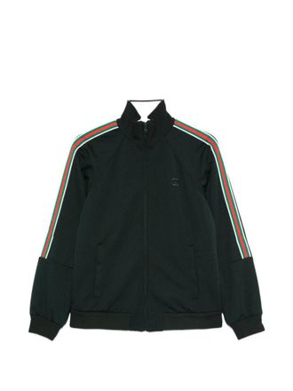 Gucci Blue Stripes Mock Collar Sweatshirt