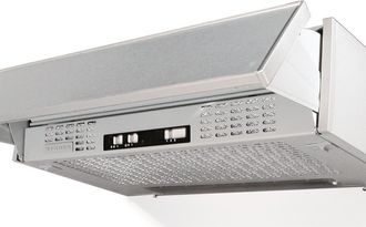 Faber Pch00 Srm Am26a Cappa Integrata Sottopensile 60 Cm 370 M&sup3;-h Classe D 72 Db Leva Colore Grigio Chiaro