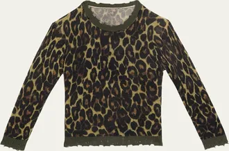 R13 Leopard-Print Cashmere Sweater