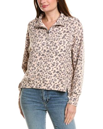 Vintage Havana Printed Cloud Quarter Zip Pullover