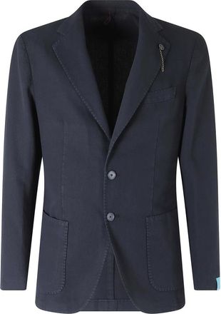 Santaniello Gabardina Monopetto - Heren - Blazers - Blauw - M - Katoen - Jassen
