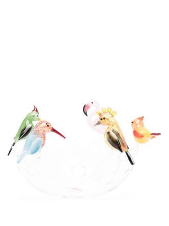 Massimo Lunardon Cesto 5 Uccellini bowl (17cm x 24cm) - unisex - Borosilicate Glass - One Size - Neutrals