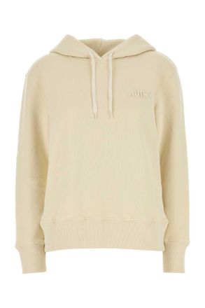 【関税送料無料】AUTRY SS25 Cream cotton Main Wom sweatshirt KNIT_COTTON_CREWNECK_OFFWHITE_
