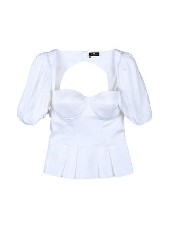 Elisabetta Franchi White Cotton Elastane Women Bustier Top