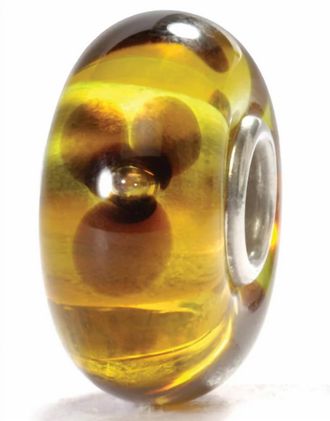 Trollbeads Womens Translucent Flower Glass Bead Charm In Yellow