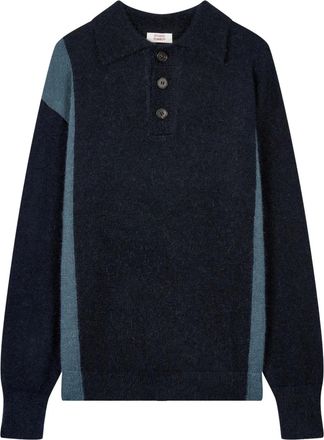 STUDIO TOMBOY Polo in maglia fine - Blu