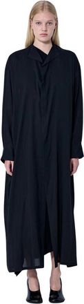 Yohji Yamamoto Backside Slit Long Coat - Dames - Shirt Kleedjes - Zwart - M - Kleedjes
