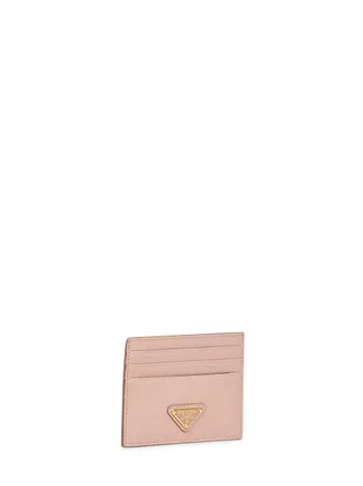 Prada Saffiano Leather Card Case - Pink
