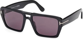 Tom Ford Redford Zonnebril - Heren - Zonnebrillen - Zwart - 56 MM - Accessoires