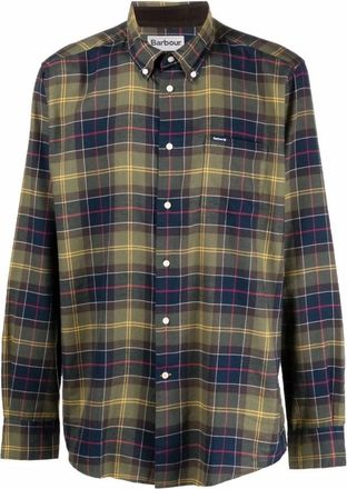 Barbour Geruite Katoenen Overhemd - Heren - Casual Overhemden - Veelkleurig - M - Katoen - Overhemden