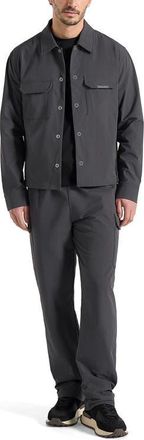 Mani&egrave;re De Voir Milo Technical Cargo Jacket in Grey at Nordstrom, Size Xx-Large