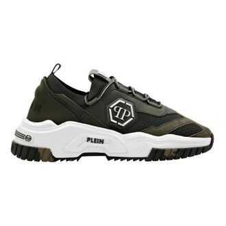 Philipp Plein Predator Sneakers - unisex - Sneakers - Groen - 46 EU - Polyester - Schoenen