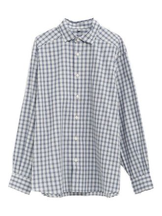 BASERANGE Claude checked button shirt - Blue