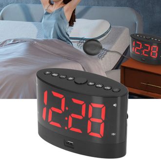 OEM Reloj Despertador Digital Con Puerto Usb, Funci&oacute;n De Vibraci&oacute;n (3 Modos), 2 Ajustes De Hora, Pantalla Led, Carcasa De Abs, 412 G, Modelo Dvr-3