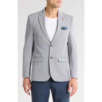 Soul of London Textured Notch Lapel Double Button Blazer in Light Grey/Gris Pale at Nordstrom Rack, Size 38