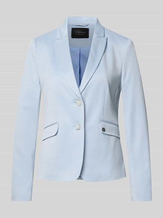 s.Oliver Black Label Regular Fit Blazer aus Viskose-Mix in Bleu, Gr&ouml;&szlig;e 34