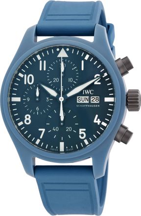 IWC Pilots Chronograph Automatic Blue Dial Mens Watch IW389409