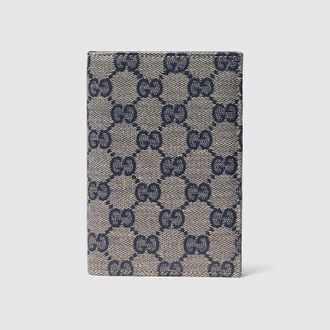 Gucci Essence Classic Passport Case, Blue, Leather