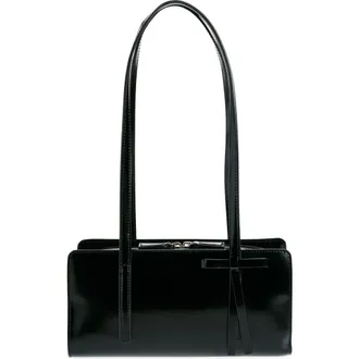 Sandy Liang Recital Patent Leather Shoulder Bag in Black at Nordstrom