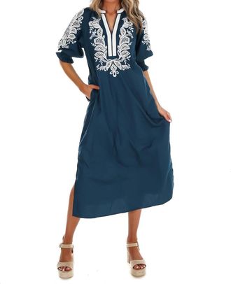 Entro Sweet As Ever Midi Dress In Navy