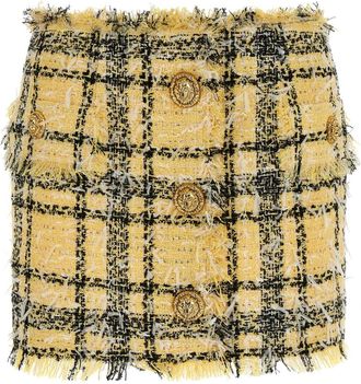 Balmain Glitter Tweed Mini Rok - Dames - Korte rokken - Veelkleurig - XS - Tweed - Rokken