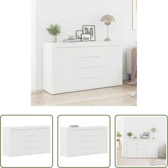 vidaXL Credenza con cassetto - Credenza con cassetto Bianco 120 x 36 x 69 cm Legno multistrato