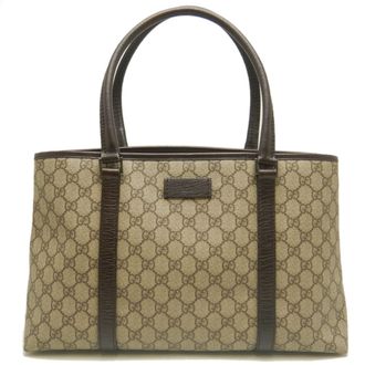 Gucci Beige Gg Supreme Leather Tote Bag (Pre-Owned)