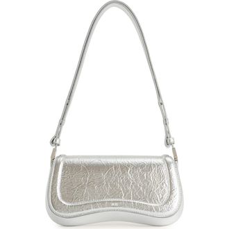 JW PEI Joy Metallic Faux Leather Shoulder Bag in Silver at Nordstrom Rack