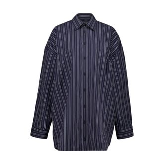 Balenciaga Dames, Blouses & Shirts, Blauw, Maat: 2XS Katoen