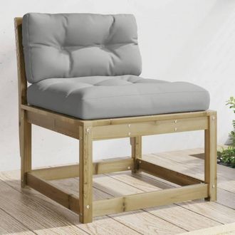Berkfield Home Garden Sofas with Cushions 2pcs Impregnated Wood Pine in Brown
