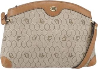 Dior Pre-owned Vintage Schoudertas - Dames - Vintage Schoudertas - Beige - ONE Size - Leer - Vintage