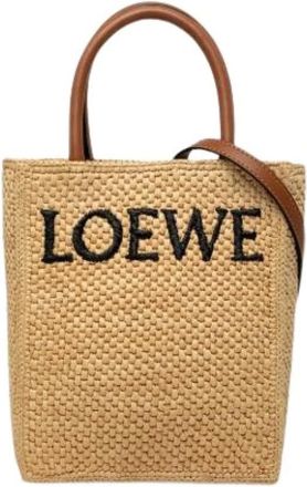 Loewe Pre-owned Satchel - Dames - Vintage Shopper - Beige - ONE Size - Leer - Vintage