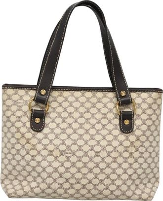 Celine Macadam Beige Canvas Handbag (Pre-Owned)