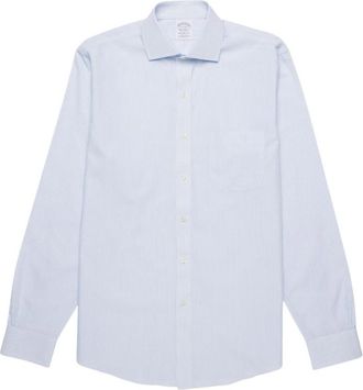 Brooks Brothers Regent Fit Non-Iron Spread Collar Overhemd - Heren - Zakelijke Overhemden - Blauw - 4XL - Katoen - Overhemden