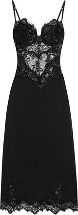 Dolce & Gabbana Dolce&Gabbana Silk-Blend Lace Midi Dress Size L