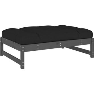 vidaXL Vidaxl - Garden Footstool Grey 120x80 cm Solid Wood Pine