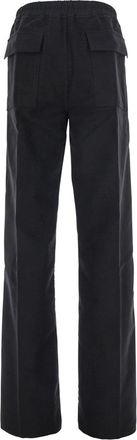 Rick Owens Mens Pants Black Cotton Trousers