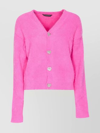 Balenciaga crystal-embellished v-neck long-sleeve cardigan