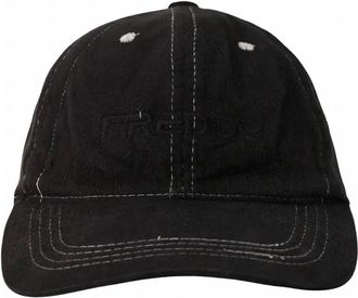 Palm Angels Mens Garment-Dyed Hat In Black