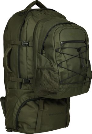 Mountain Warehouse Traveller Unisex 2 in 1 Rucksack with Detachable Daypack Travelling Bag Khaki - One Size