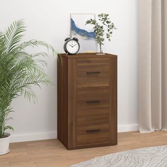 vidaXL Vidaxl - Aparador De Madera Contrachapada Marr&oacute;n Roble 40x33x70 Cm