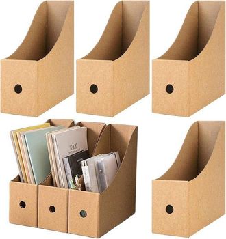 OEM 4 Piezas De Archivador De Cart&oacute;n Kraft, Carpeta De Pie, Documentos, Cartas, Archivos, Revistas Y Peri&oacute;dicos